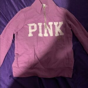 Pink Quarter-Zip Pullover